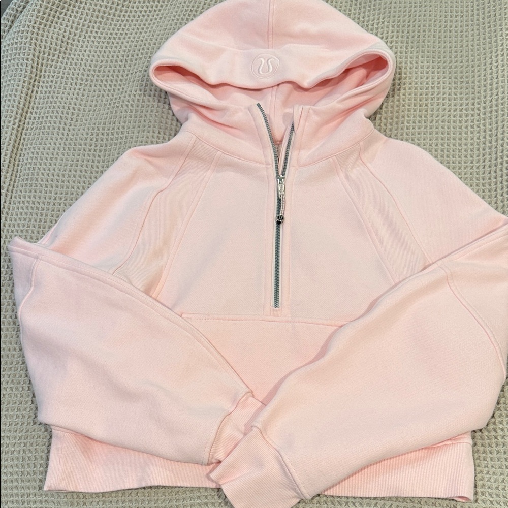 Scuba Oversized Half-Zip Hoodie Strawberry Milkshake XS/S